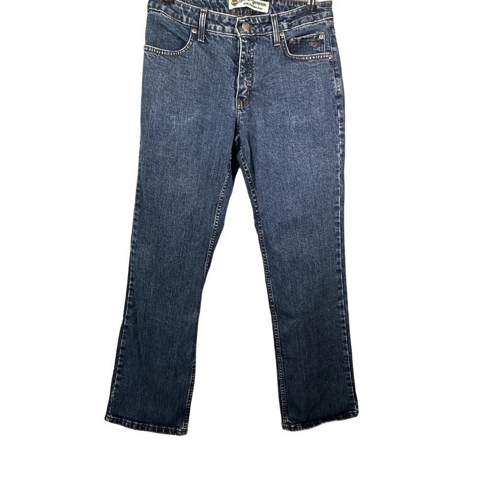 HARLEY-DAVIDSON Women's Classic Denim Bootcut Moto Jeans Blue Size 8